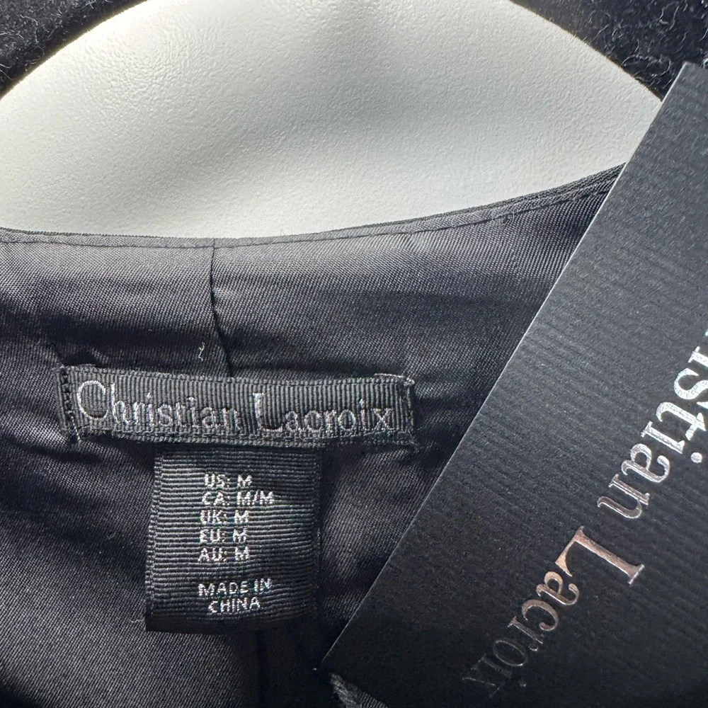 NWT Christian Lacroix Women's Black Blazer classic minimalist quiet luxury - Picture 2 of 3
